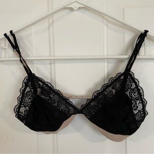 French Affair Black Lace Bralette